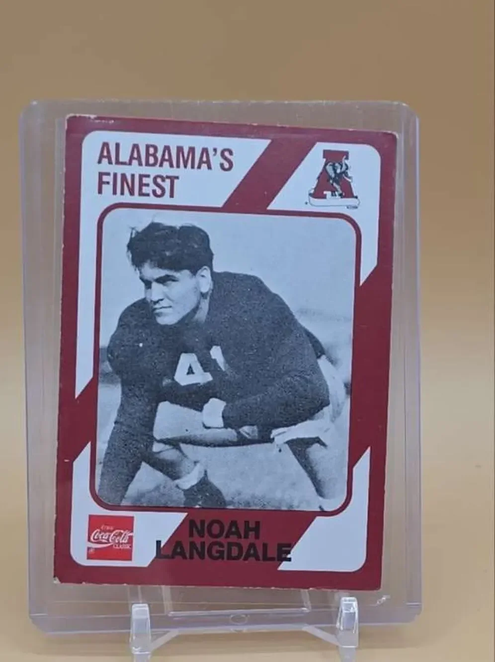 1989 Collegiate Collection Coke Alabama Crimson Tide #504 Noah Langdale Card